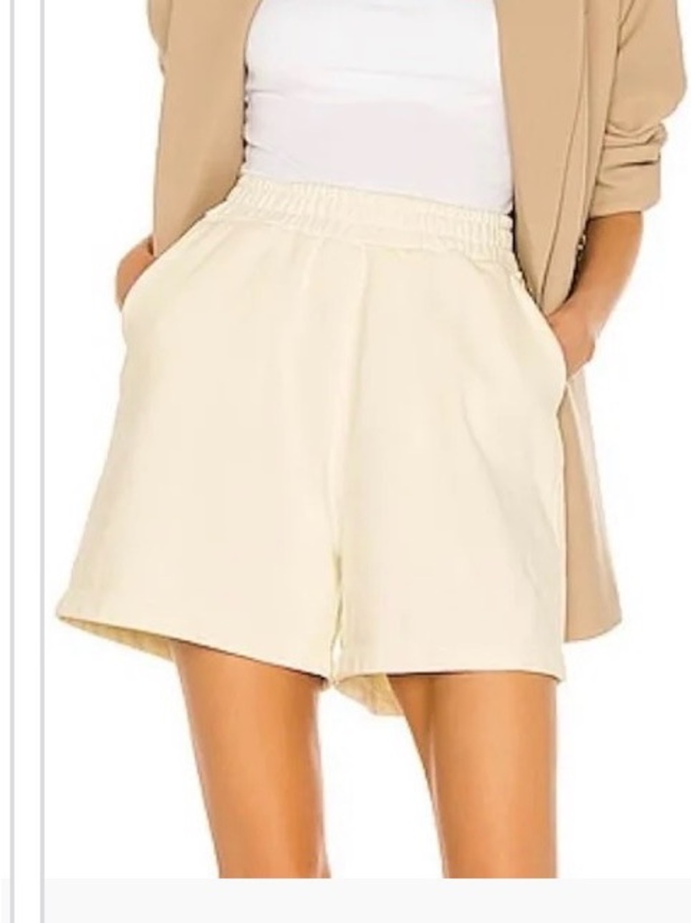 SIXTHREESEVEN / the Sweatshort / Color Butter Pale Yellow Beige /Size S